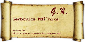 Gerbovics Mónika névjegykártya